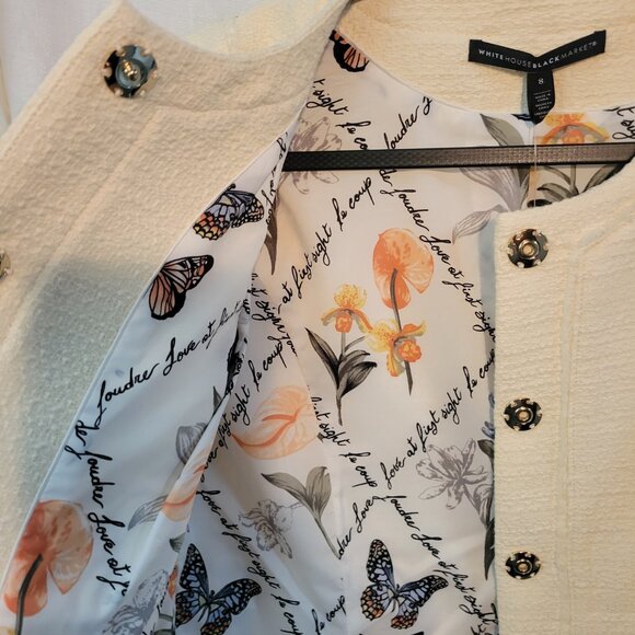 White House Black Market Soft Tweed Military Jacket - NWT - Picture 8 of 10